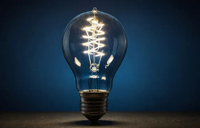 Glowing Edison Bulbs Photo image